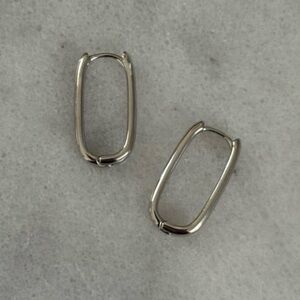 COPY - Sterling Silver Bella Oval Hoop Earrings 

Brand New